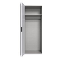 Falttürenschrank >OXFORD< in WEISS - 100x216x58cm (BxHxT)