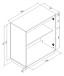 Kommode >Lindenau< in Dekor Artisan Eiche/weiß hochglanz - 79x88x40 (BxHxT)