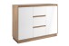 Sideboard >Lindenau< in Dekor Artisan Eiche/weiß hochglanz - 116,3x88x40 (BxHxT)