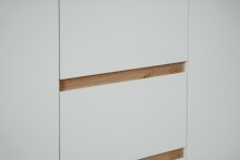 Sideboard >Lindenau< in Dekor Artisan Eiche/weiß hochglanz - 178x88x40 (BxHxT)