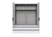 Falttürenschrank >OXFORD< in WEISS mit Schubladen - 200x216x58cm (BxHxT)