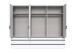 Falttürenschrank >OXFORD< in WEISS mit Schubladen - 300x216x58cm (BxHxT)