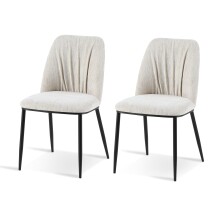 Esszimmerstuhl >Norela< (2er-Set) in creme/schwarz...