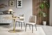 Esszimmerstuhl >Norela< (2er-Set) in creme/schwarz Chenille-Optik - 47x83x56 (BxHxT)