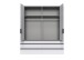 Falttürenschrank >OXFORD< in WEISS mit Spiegel - 200x216x58cm (BxHxT)