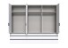 Falttürenschrank >OXFORD< in WEISS mit Spiegel - 300x216x58cm (BxHxT)