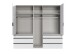 Falttürenschrank >OXFORD< in WEISS mit Spiegel - 250x216x58cm (BxHxT)