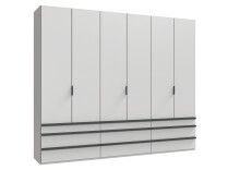 Falttürenschrank >OXFORD< in WEISS mit...