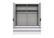 Falttürenschrank >OXFORD< in WEISS mit Spiegel - 200x236x58cm (BxHxT)