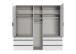 Falttürenschrank >OXFORD< in WEISS mit Spiegel - 250x236x58cm (BxHxT)