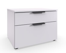 Nachtkommode >OXFORD< in WEISS - 54x39x41cm (BxHxT)