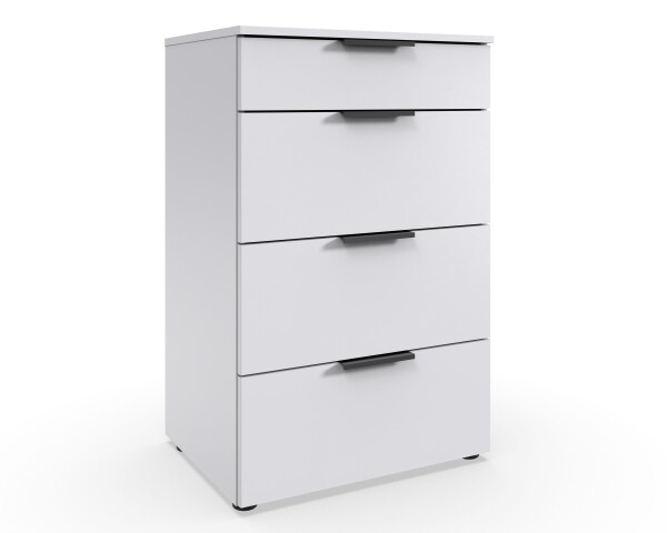 Hochkommode >OXFORD< in WEISS - 54x84x41cm (BxHxT)