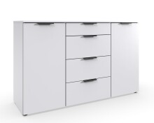 Sideboard >OXFORD< in WEISS - 135x84x41cm (BxHxT)