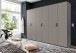 Falttürenschrank >OXFORD< in Saharagrau, Grafit - 300x216x58cm (BxHxT)