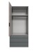 Falttürenschrank >OXFORD< in Saharagrau / Korpus Grafit - 100x216x58cm (BxHxT)