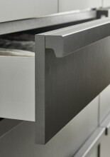 Falttürenschrank >OXFORD< in Saharagrau / Grafit / Spiegel - 300x216x58 (BxHxT)
