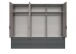 Falttürenschrank >OXFORD< in Türen Saharagrau / Grafit - 300x236x58cm (BxHxT)