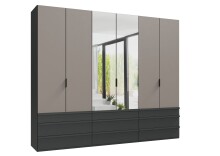 Falttürenschrank >OXFORD< in Graphit /...