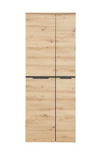 Aktenschrank >Memphis< in Artisan Eiche Dekor / Graphit - 75x197x38 (BxHxT)