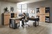 Aktenschrank >Memphis< in Artisan Eiche Dekor / Graphit - 75x197x38 (BxHxT)