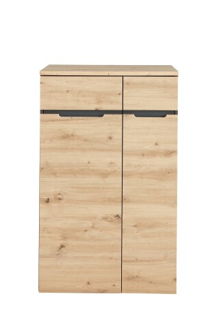 Aktenschrank >Memphis< in Artisan Eiche Dekor / Graphit - 75x122x38 (BxHxT)