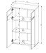 Aktenschrank >Memphis< in Artisan Eiche Dekor / Graphit - 75x122x38 (BxHxT)