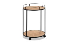 Servierwagen >Trelleborg< in Dekor Artisan Eiche / schwarz - 68x44 (HxD)