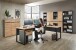 Aktenschrank >Memphis< in Artisan Eiche Dekor / Graphit - 45x122x38 (BxHxT)
