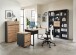 Aktenschrank >Memphis< in Artisan Eiche Dekor / Graphit - 45x122x38 (BxHxT)