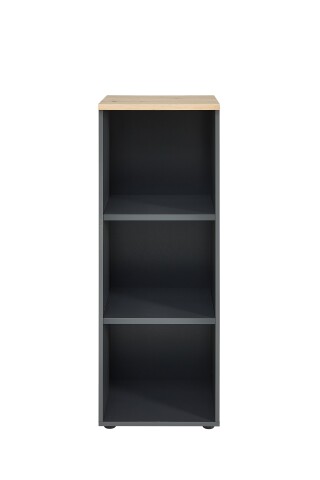 Aktenregal >Memphis< in Artisan Eiche Dekor / Graphit - 45x122x38 (BxHxT)