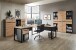 Aktenregal >Memphis< in Artisan Eiche Dekor / Graphit - 45x122x38 (BxHxT)
