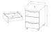 Rollcontainer >Memphis< in Artisan Eiche Dekor / Graphit - 45x66x55 (BxHxT)