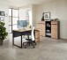 Schreibtisch >Memphis< in Artisan Eiche Dekor / schwarz - 120x77x73 (BxHxT)