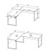 Eckschreibtisch >Memphis< in Artisan Eiche Dekor / schwarz - 223x77x170 (BxHxT)
