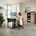 Schreibtisch >Memphis< in Artisan Eiche Dekor / Graphit - 150x77x73 (BxHxT)
