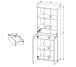 Aktenschrank >Memphis< in Weiß / Artisan Eiche Dekor - 75x197x38 (BxHxT)