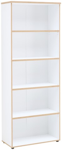 Aktenregal >Memphis< in Weiß / Artisan Eiche Dekor - 75x197x38 (BxHxT)