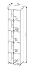 Aktenschrank >Memphis< in Weiß / Artisan Eiche Dekor - 75x122x38 (BxHxT)