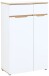 Aktenschrank >Memphis< in Weiß / Artisan Eiche Dekor - 75x122x38 (BxHxT)