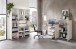 Aktenschrank >Memphis< in Weiß / Artisan Eiche Dekor - 75x122x38 (BxHxT)