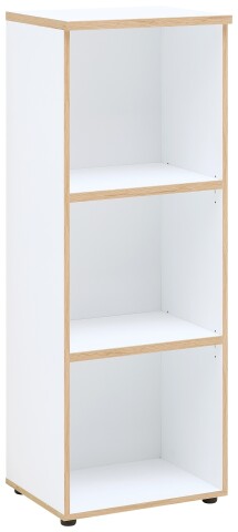 Aktenregal >Memphis< in Weiß / Artisan Eiche Dekor - 45x122x38 (BxHxT)