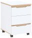 Rollcontainer >Memphis< in Weiß / Artisan Eiche Dekor - 45x66x55 (BxHxT)