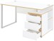 Schreibtisch >Memphis< in Weiß / Artisan / silber - 150x77x73 (BxHxT)