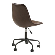 Bürostuhl >Monaco< in Braun, PU, Metall - 48x93x56cm (BxHxT)