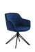 Armlehnstuhl >Emma< (1stk) drehbar, in blau / schwarz - 59x82x62 (BxHxT)
