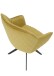 Armlehnstuhl >Emma< (1stk) drehbar, in gold / schwarz - 59x82x62 (BxHxT)