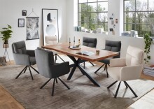 Armlehnstuhl >Sofia< (1stk) drehbar, in beige / schwarz - 60x93x67 (BxHxT)