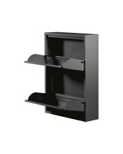 Schuhkipper >BLACK< (1stk) Schwarz lackiert, Metall, montiert - 50x72x15 (BxHxT)