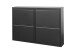 Schuhkipper >BLACK< (1stk) Schwarz lackiert, Metall, montiert - 50x72x15 (BxHxT)