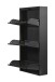 Schuhkipper >BLACK< (1stk) Schwarz lackiert, Metall, montiert  - 50x105x15cm (BxHxT)